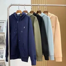 Ralph Laure Polo Sport pony logo embroidered hooded zip-up sports casual cardigan jacket-2261  